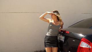 Custom Fetish - Amber Struggles to Push Broken Down Car - Fetish-6