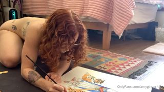 Amygingerhart - Amy Hart () Amygingerhart pussy and painting pics plus a time lapse of me naked painting 04-03-2021-5