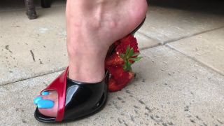 online xxx video 45 femdom feet slave femdom porn | Goddess Lena - Strawberry Crushing - FullHD 1080p | femdom pov-1