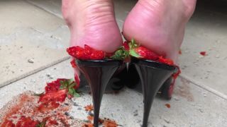 online xxx video 45 femdom feet slave femdom porn | Goddess Lena - Strawberry Crushing - FullHD 1080p | femdom pov-2