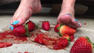 online xxx video 45 femdom feet slave femdom porn | Goddess Lena - Strawberry Crushing - FullHD 1080p | femdom pov-4