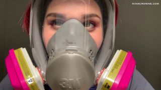 porn clip 20 Nina Crowne - Nurse in Respirator Gives Handjob, anaesthesia fetish on pov -9