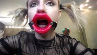 7674 RED LIPPSTICK MASK BDSM RED LIPPS spanking -2