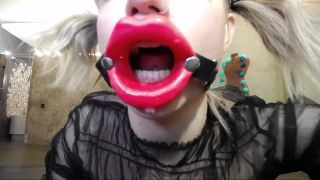 7674 RED LIPPSTICK MASK BDSM RED LIPPS spanking -5