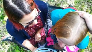 Alexandra Codefuck - Public Threesome At The City Park - Blowjob-2