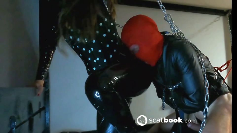 Femdom porn   Femdom  Scatbook: Lady Amrapali - Straitjacket Slave Blowjob Training With Strapon