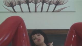 Mimi - Red Top and Red Stockings.-9