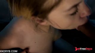Roughly fucked in the mouth busty sexy taut girl and cum on her face and tits-7