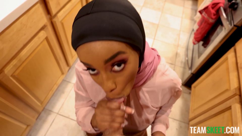  Black   Black Lily Starfire - Shy Hijab Girl Learns All About a Weird Am3r!can Tradition [1080p] - Blowjob 