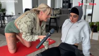 [GetFreeDays.com] Emily shows Hijabi Aaliyah how to relax after their gym workout Porn Clip January 2023-2