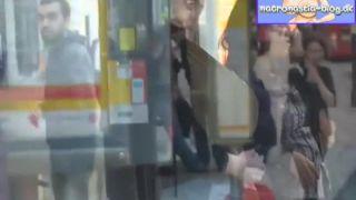 porn video 23 porno big ass licking candid – chick with massive macromastia standing in busstop, porn hd on big tits porn-2
