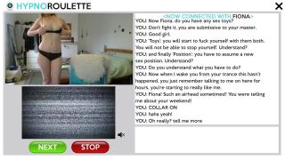 online adult video 2 Hypno-Roulette – Fiona Nympette – Guy continues to control the girl he met through skype on femdom porn fetish furniture-9