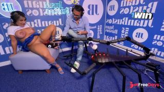 Latina Blonde Test Sybian and Sex Machine In Podcast, NatyDelgado, Juan Bustos-9