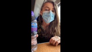 RhiannonRyder1995 - Teen uses dildo on train - Teen-5