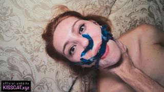 clip 25 KISS-CAT - Bound 18 Babe Screaming in Rough Anal Fuck with Creampie - pov - teen amateur couple video-9