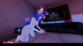 VRChat - Girl is having fun with her big Dildo-2