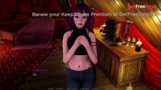 slutty succubus rubs my cock with her foot until I stain it with cum-6