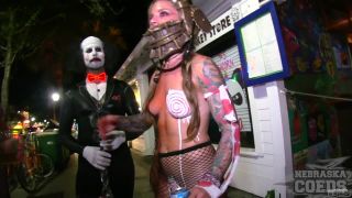 Fantasy Fest Live 2018 Week Street Festival Girls Flashing Boobs Pussy And Body Paint pantyhose -9