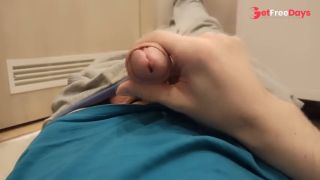 At night, the guy decided to jerk off his cock in the bathroom and cum with sweet cum-2