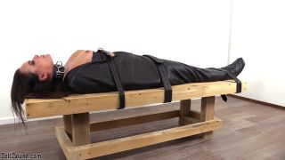 clip 11 femdom forced bi bdsm porn | Belt Bound – Lori strapped in a body bag | bondage-7