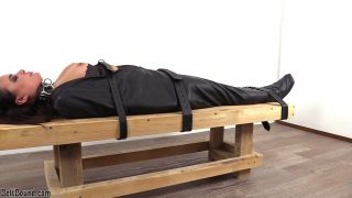 clip 11 femdom forced bi bdsm porn | Belt Bound – Lori strapped in a body bag | bondage-8