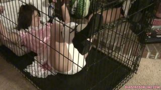 DiaperedonlineDolly Dolly Struggling Maid in Cage-0