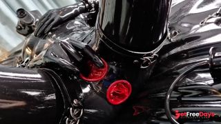 OnlyFans teaser - Latex catsuit with built-in vaginal and anal condoms-4