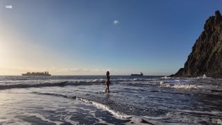 Slim Teen Sky Moon Shows Fun Beach Fantasies 4K-8