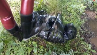 My Dirty Hobby - Shinylady2015 - Aussortierte Wetlook Lack Jacke & Regenjacke mit Gummistiefel im S... - Amateur-2