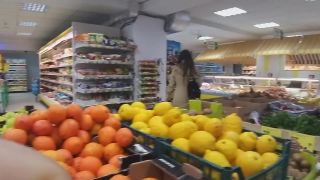 Dream4AngelKinky PUSSY FLASH n taking Skirt Off in the Store # My BUTT PLUG Risky Adventure at SuperMarket-2