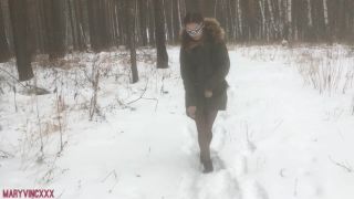 online clip 5 czech amateurs teen | Blowjob and Swallow in the Winter Woods | mary vinc xxx-0