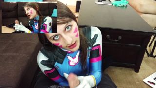 free porn clip 43 heavy rubber fetish Overwatch DVa Plays With Her Joystick - Amber Sonata, handjobs on cosplay-3