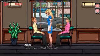 cute girl gets a job at a pizzeria and horny customers touch her ass part 2-4