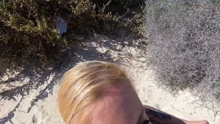 [K2S.CLUB] FunFuckPaar - OUTDOOR POV-BLOWJOB SPERMA SCHLUCKEN IN DEN DГњNEN - HD 720P-6