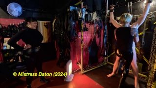 Double Domme Cock Caning And Ballbusting Strafkamer (Femdom porn)-0