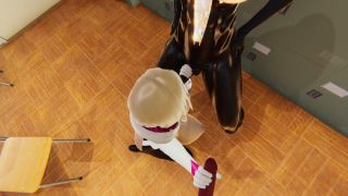 6287 Spider Gwen Deepthroats 2 Cocks And Gets Facial Bukkake ...-5
