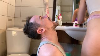 Petite Mistress In Panties Brushes Her Teeth and Spits Into a Slaves Mouth - PetitePrincessFemDom (FullHD 2024) New Porn-7