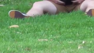 Teen couple spied in public park Teen!-9