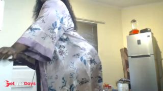 [GetFreeDays.com] Horny Lactating Ebony Ssbbw Mom Masturbating And Strip Teasing At The Kitchen Adult Video July 2023-6