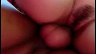 Cumshot Hot Shemale bangs a blonde babe with hairy pussy outside in doggy position-7
