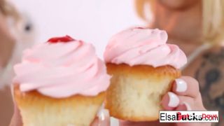 [GetFreeDays.com] Elsa and Daisy play with some cupcakes and each other Porn Clip December 2022-9