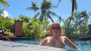 Charlie Red - Sexy redhead playing in the pool with her tits-8