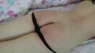 Free Porn Spank Video | [hotspanker.com] M034 - Isa is Caned In Bed Diaper Position-9