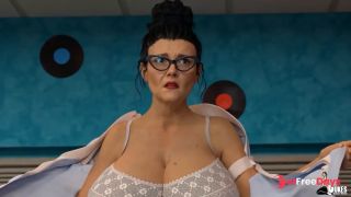 Curvy Golf sucks off the boss while nerdy girl takes hard BBC in prison-0