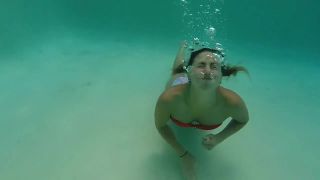 Double boob slip at the  pool-5