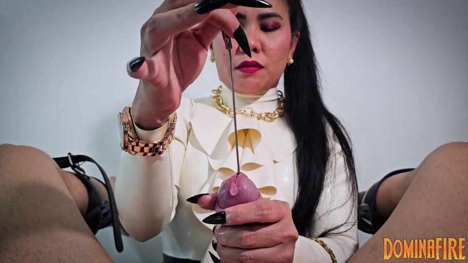 Cruel Sounding And Milking With Long Nails Domina Fire (Fetish porn)