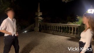 Fetish porn  Fetish porn VickiKicks - A very popular place in Barcelona where young people sit on the stairs and I kick my bf in the balls -9