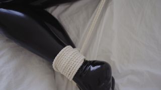 xxx clip 8 Miss Ellie Mouse – Bondage in a Latex Black Catsuit - lace/lingerie - brunette girls porn bdsm box-6