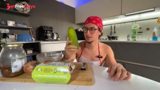 [GetFreeDays.com] young Italian guy has it in the kitchen with a big cucumber Adult Leak July 2023-0