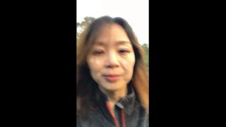 Public Blowjob And Cum Walk In The Park – Cum On Anna – Anna Li on asian girl porn blowjob 3-7